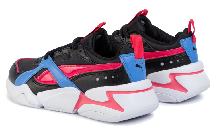 PUMA Nova Fabric Slip Resistant Abrasion Resistant Low top Running Shoes Women’s Black Pink Blue