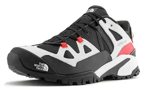 THE NORTH FACE Breathable Abrasion Resistant Breathable And Wear resistant Low top Running Shoes Men's Black White
