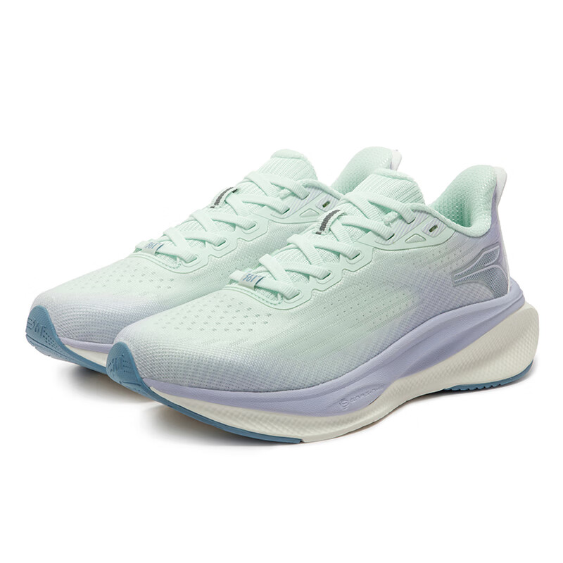361° Magic Carpet Slip Resistant And Breathable Low top Casual City Commuting Running Shoes Women’s Green Purple