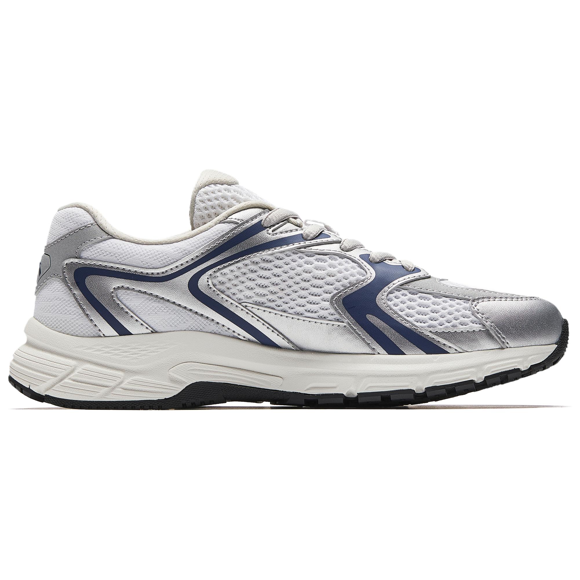 Anta Height Increasing Lightweight Breathable Low top Casual City Commuting Running Shoes Women’s White Silver Blue