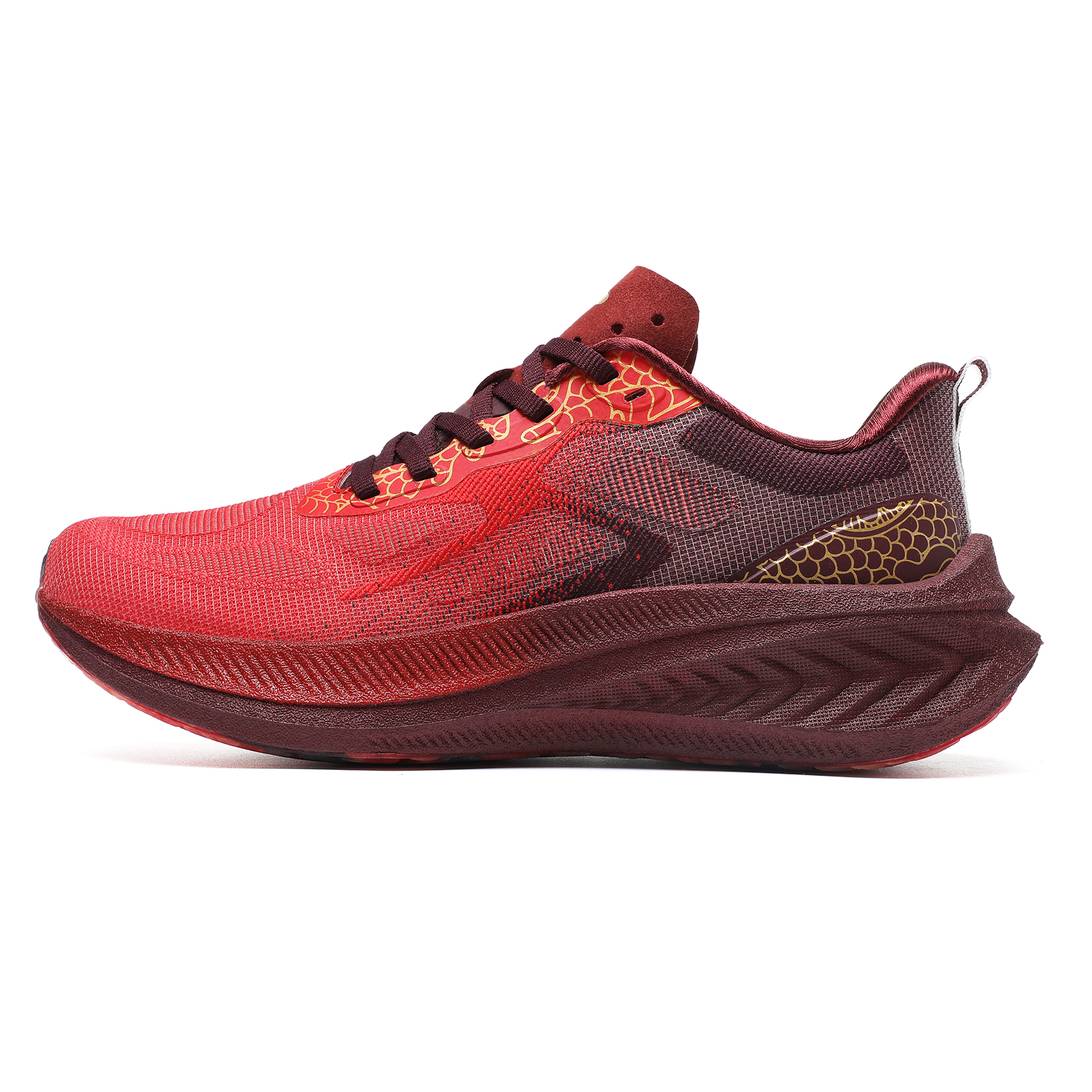 TREEPERI Running Shoes Unisex Low Top Red/White