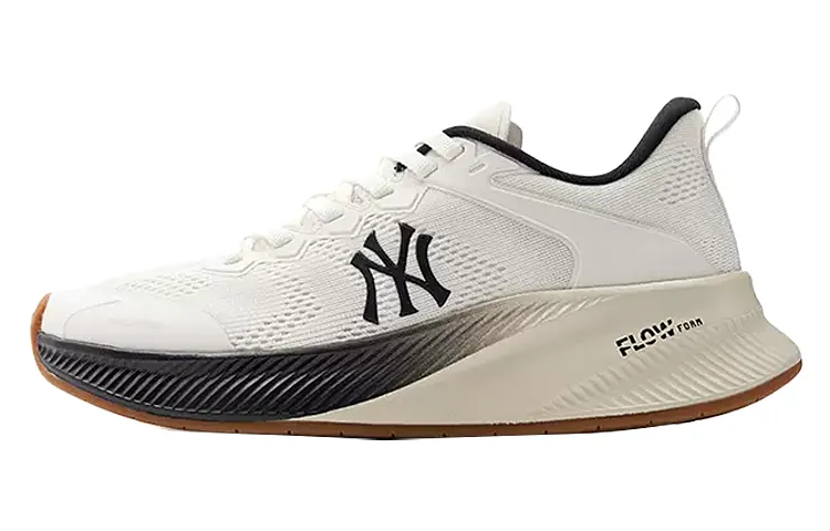 MLB Chunky Runner Ath Flow Fabric Slip Resistant Abrasion Resistant Low top Casual Running Shoes Unisex Ivory White