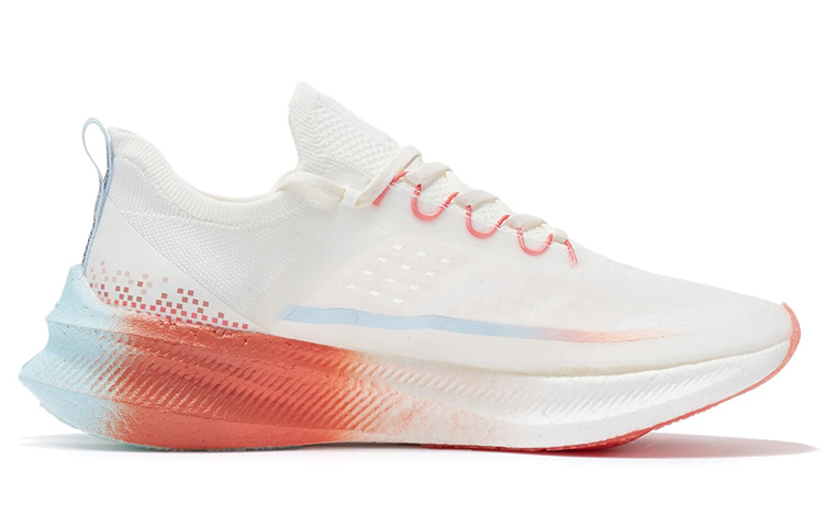 Li Ning Feidian Challenger Racing Abrasion Resistant Breathable Low top Running Shoes Women’s Ecru