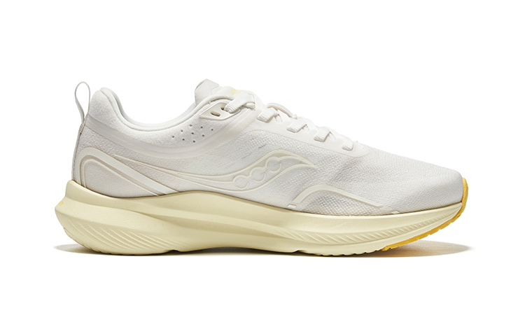 Saucony Humming Hummingbird 3 Slip Resistant Abrasion Resistant Low top Running Shoes Women’s White Yellow