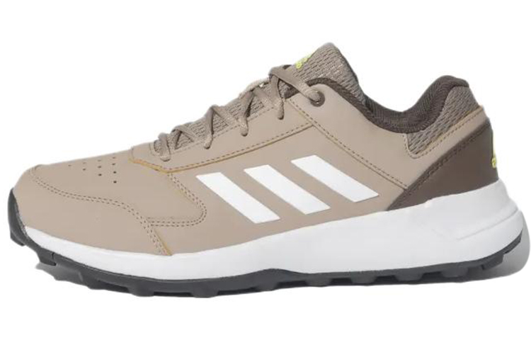 Adidas Wind Chaser Slip Resistant Leather Slip Resistant Abrasion Resistant Low top Running Shoes Men's Beige Brown