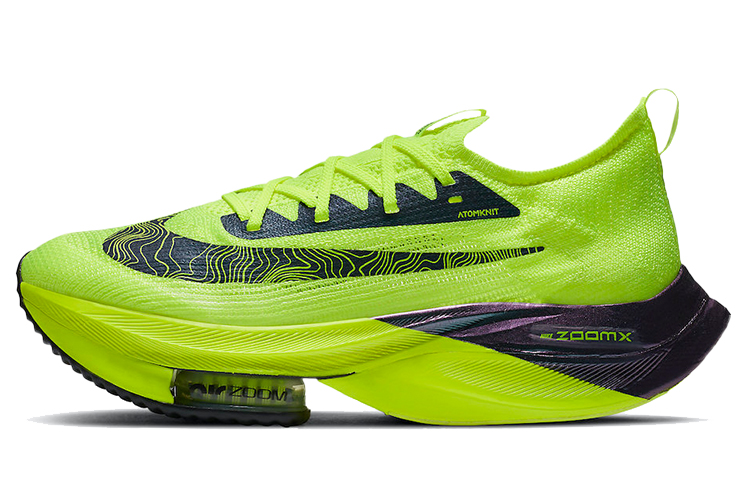 Nike Air Zoom Alphafly Next% 1 Air Cushion Foam Professional Low Top Carbon Plate Marathon Long Distance Racing Running Shoes Men and Women Same Style Black Green