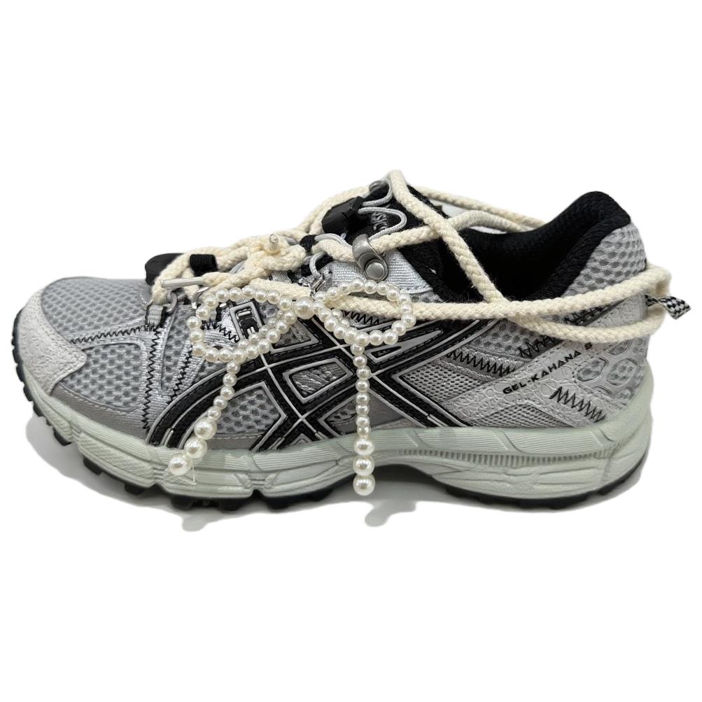 ASICS Lightweight Anti Slip Low top Casual Running Shoes Women's Silver Gray