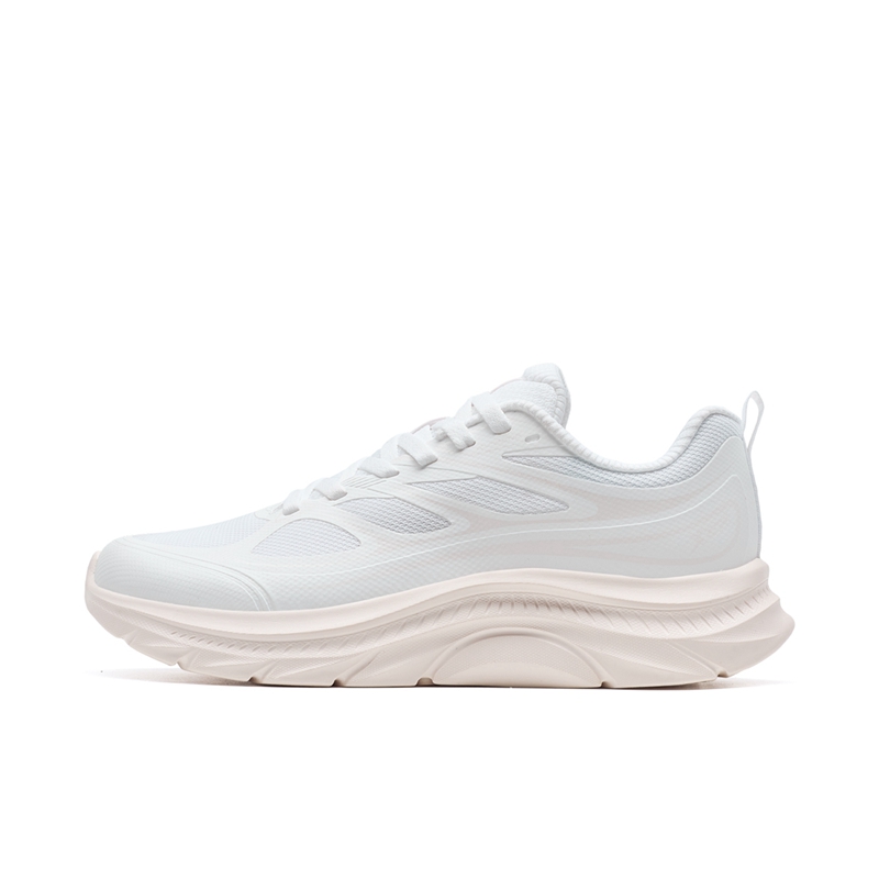 XTEP Cushioning Slip Resistant Rebound Low top Casual Sprint Running Shoes Women’s White Pink