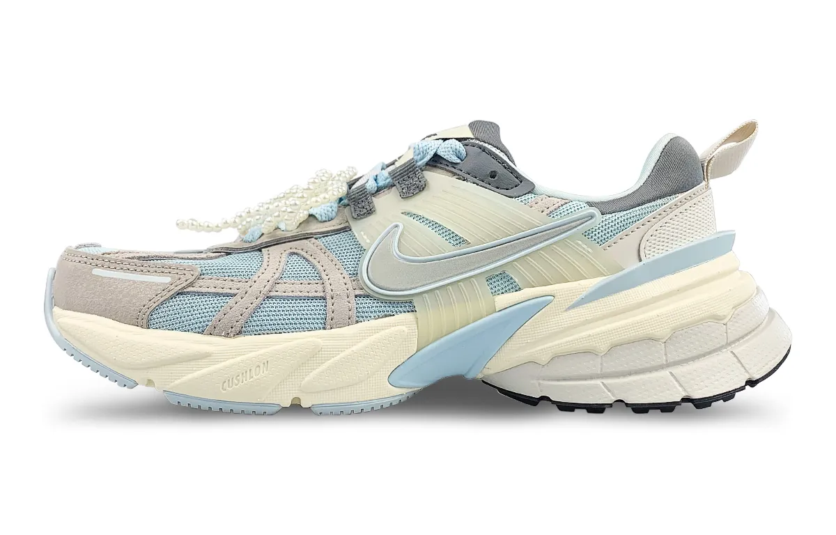 Nike V2K Run Abrasion Resistant Breathable Low top Running Shoes Women's Blue Yellow