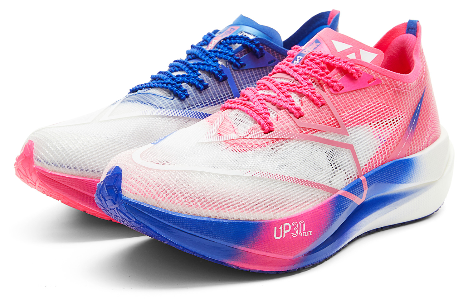PEAK UP30 3.0 Elite Slip Resistant Abrasion Resistant Support Low top Carbon Plate Running Shoes Women’s Pink Blue