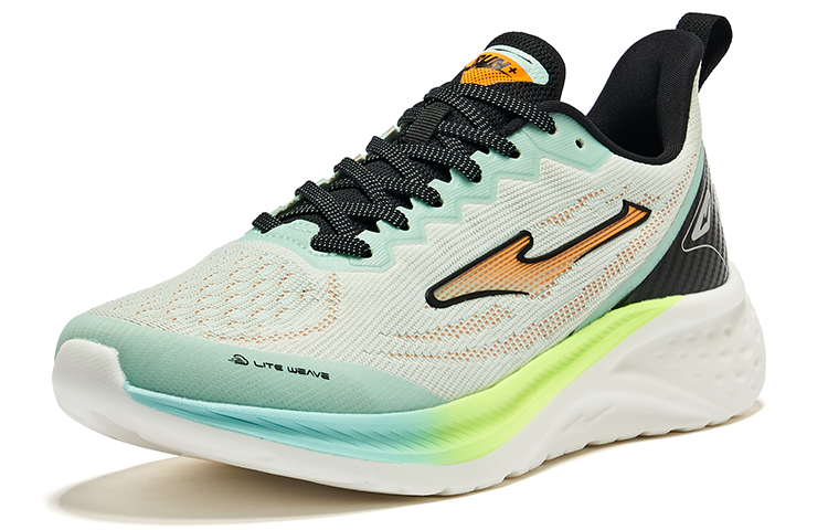 Erke Cushioning Breathable Low top Running Shoes Men’s Green Black Orange