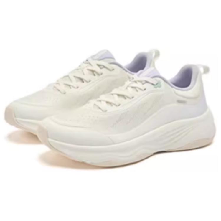 QIAODAN Practicable Cushioning Rebound Low top Training Running Shoes Women’s White Purple