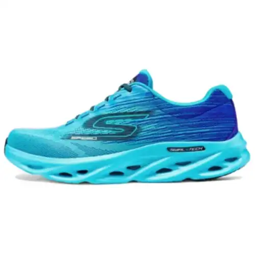 Skechers GO RUN Swirl Tech Speed Abrasion Resistant Low top Running Shoes Men's Blue