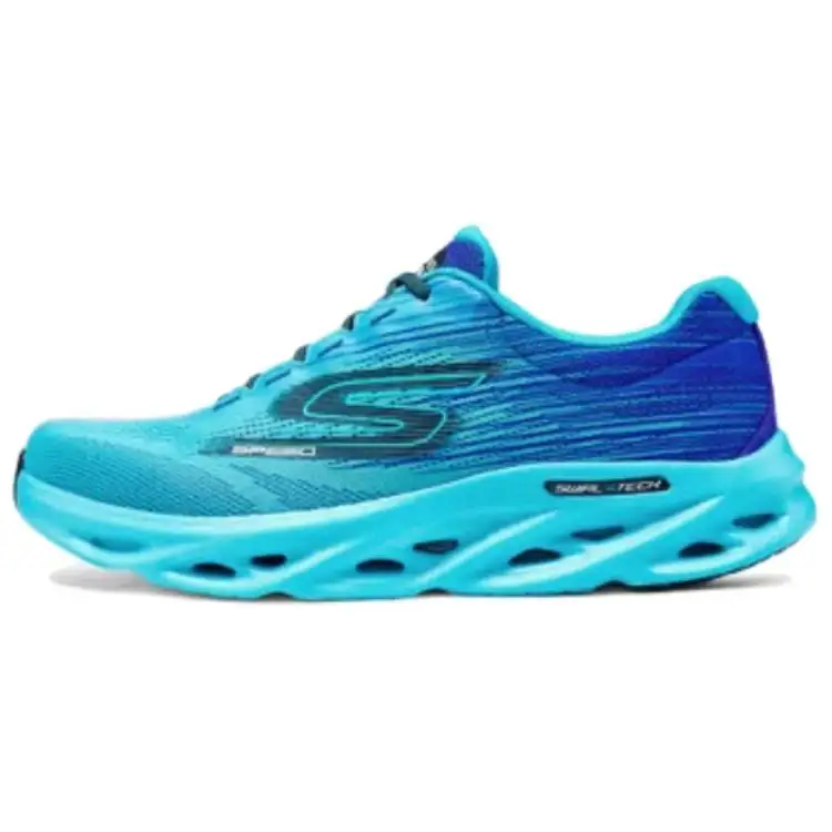 Skechers GO RUN Swirl Tech Speed Abrasion Resistant Low top Running Shoes Men's Blue