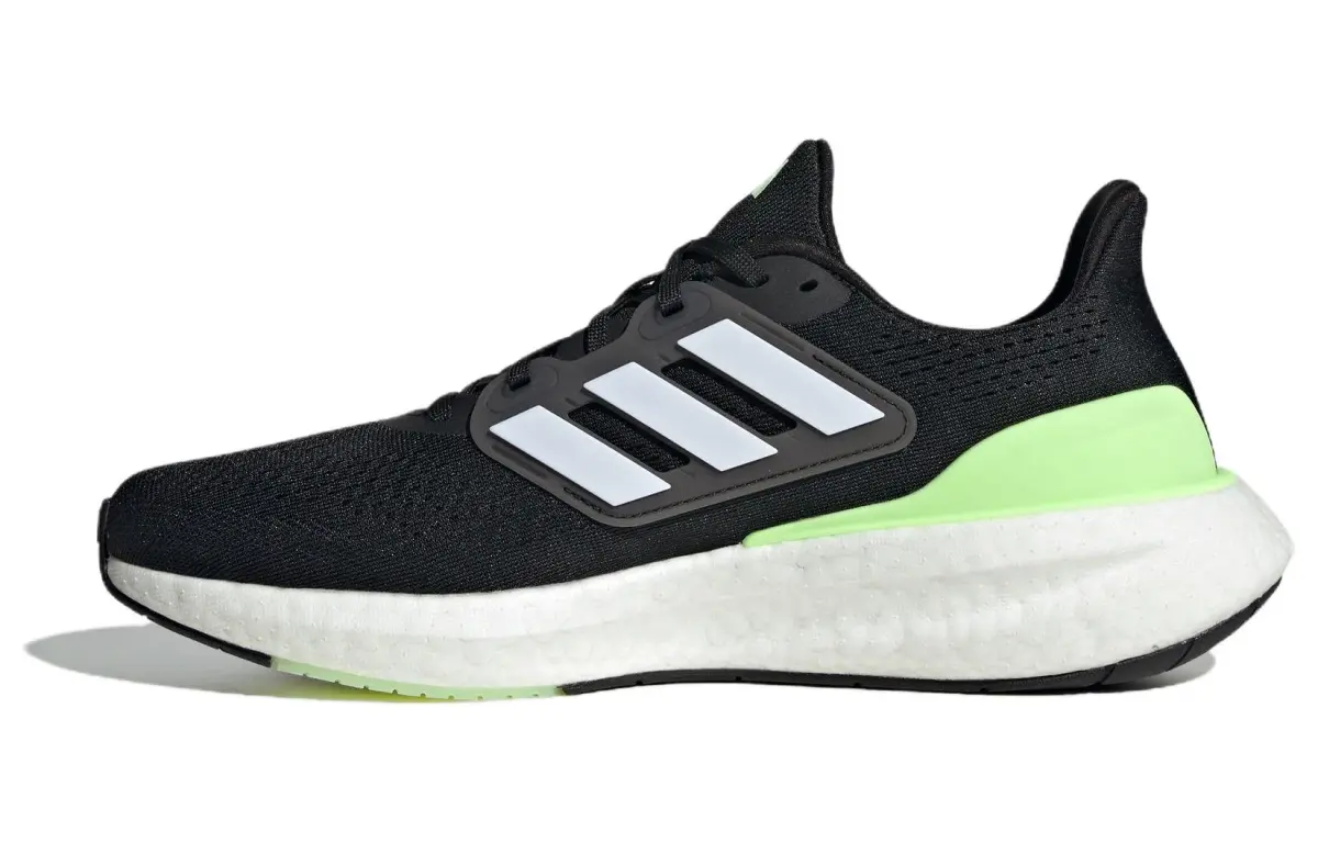 Adidas Pureboost 23 Low top Rubber CLIMACOOL Casual Running Shoes Unisex Black Green