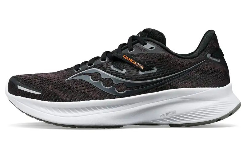 saucony Guide 16 'Black Orange White'