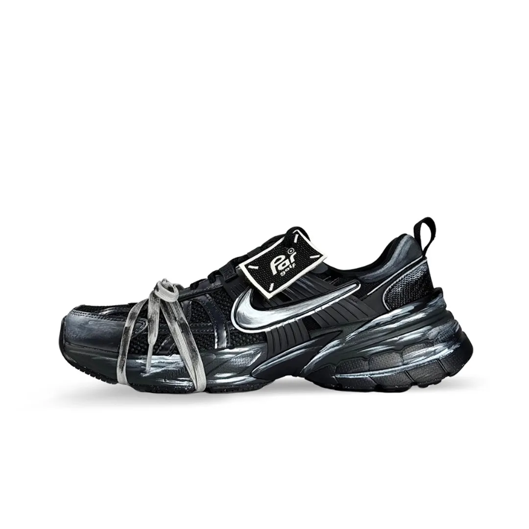Nike V2K Run Breathable Low top Casual Running Shoes Men's Black White