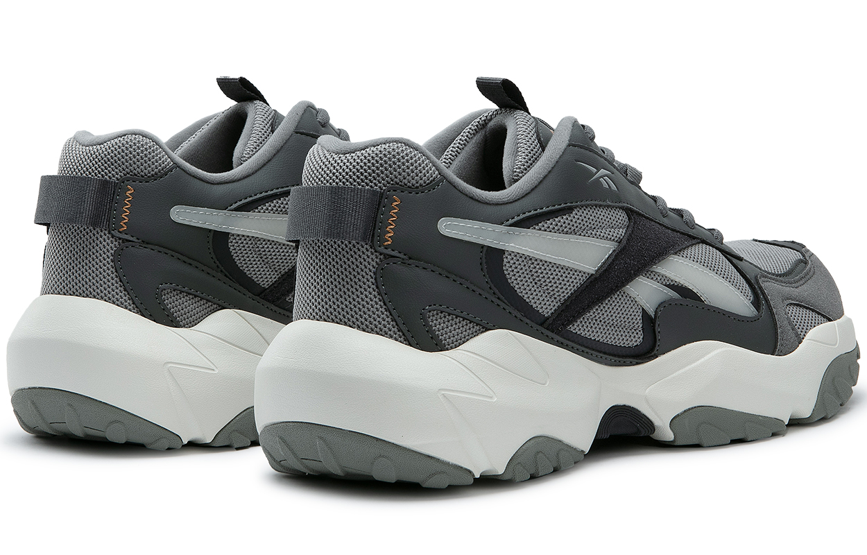 Reebok FLUFFI PUFF CN Abrasion Resistant Breathable Height Increasing Low top Running Shoes Unisex Gray