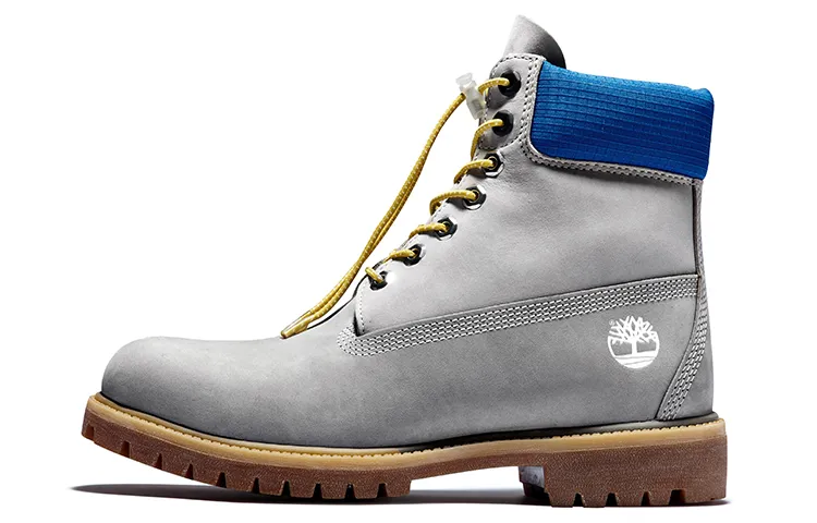 Timberland Premium 6-Inch White Blue Boots