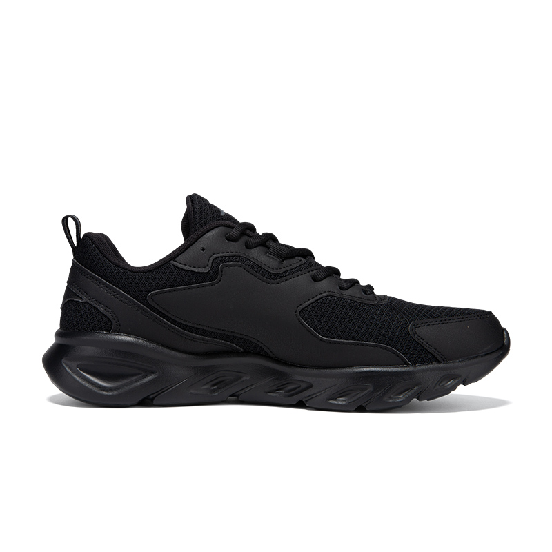 XTEP Breathable Lightweight Low top Casual Running Shoes Men’s Black Gray
