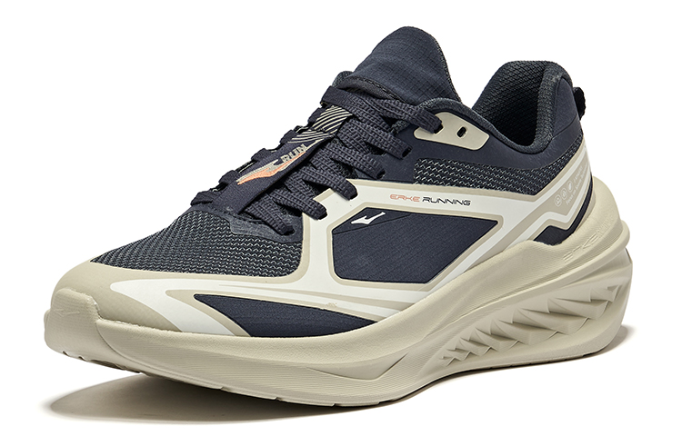 Erke Cushioning Breathable Cushioning Breathable Low top Running Shoes Men’s Summer Cicada Blue Warm Mist Gray