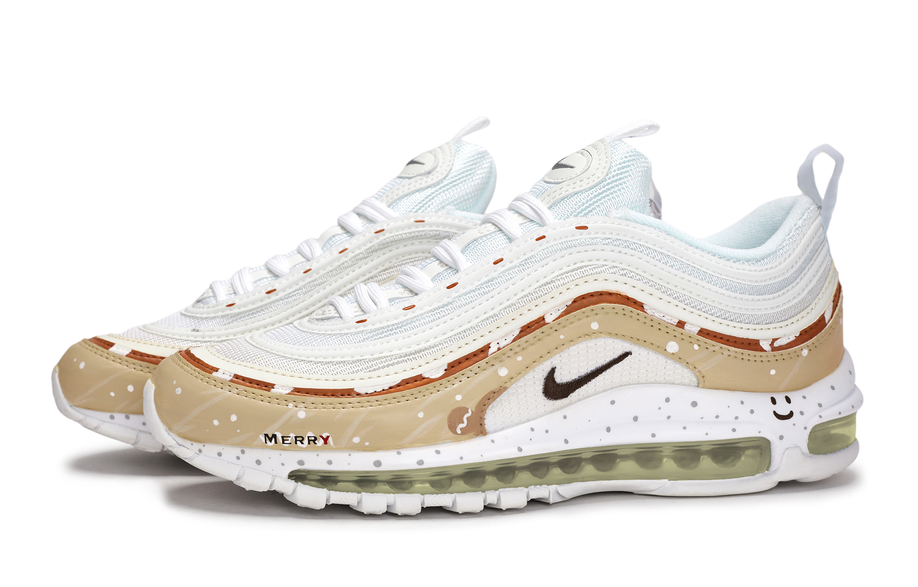 Nike Air Max 97 Abrasion Resistant Low top Running Shoes Unisex White