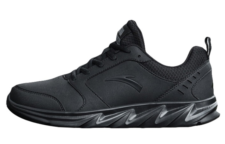 Anta Cushioning Slip Resistant Abrasion Resistant Breathable Lightweight Low top Running Shoes Men’s Black