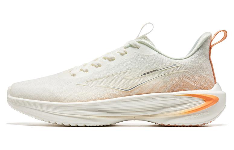 Erke Light Cloud Cushioning Slip Resistant Abrasion Resistant Low top Casual Running Shoes Women’s White Orange