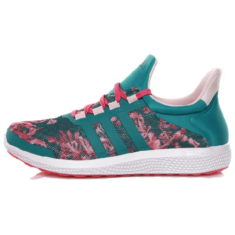 Adidas Cushioning, Wear Resistant Low top Casual Running Shoes Women's Blue Pink