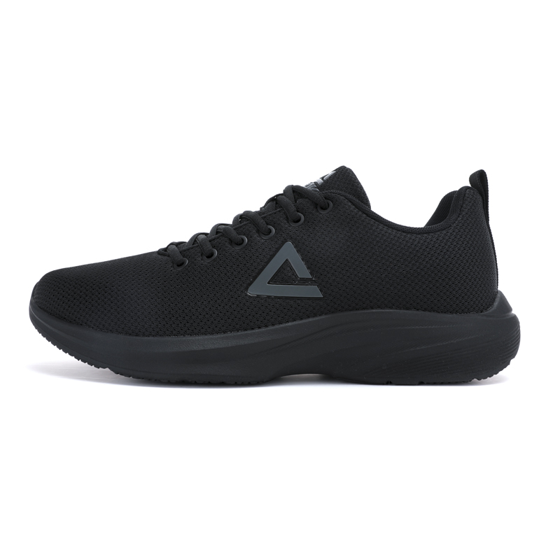 PEAK Cushioning Abrasion Resistant Breathable Low top Casual Running Shoes Men’s All Black