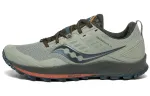 Saucony Mesh Cushioning Slip Resistant Abrasion Resistant Lightweight Low top Casual Running Shoes Men's Gray Orange