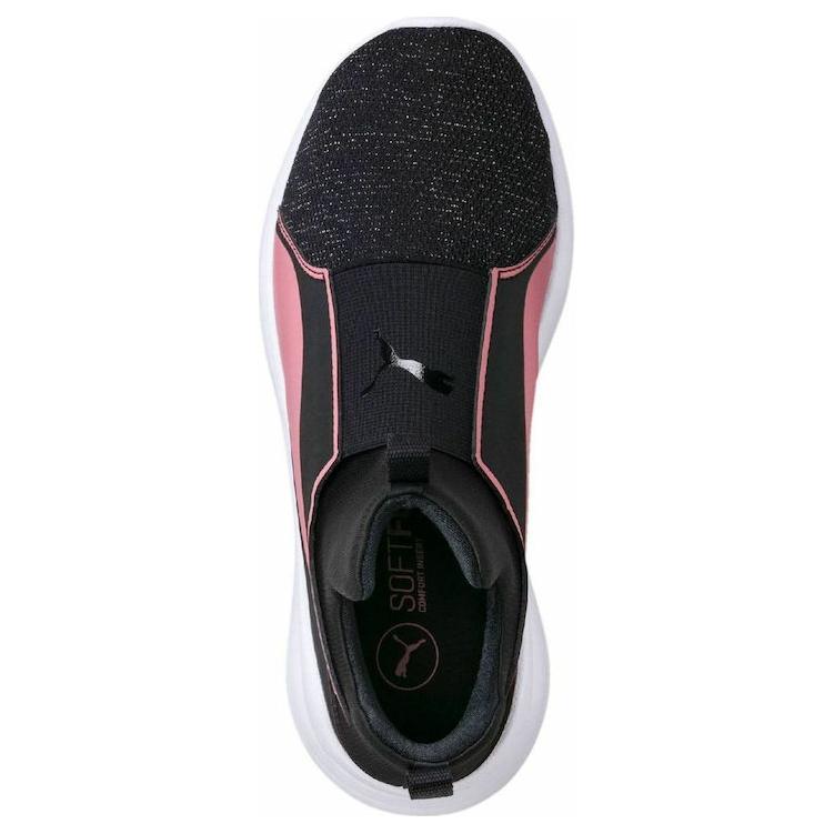 PUMA Rebel Slip Resistant Abrasion Resistant Mid top Casual Running Shoes Women’s Black Pink
