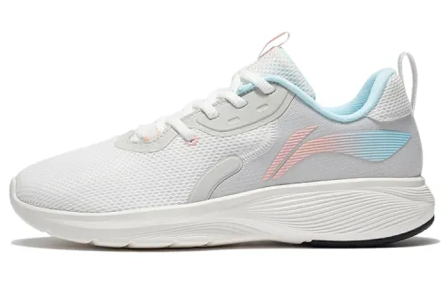 Li Ning Wear resistant And Lightweight Low top Running Shoes Women's Gray White