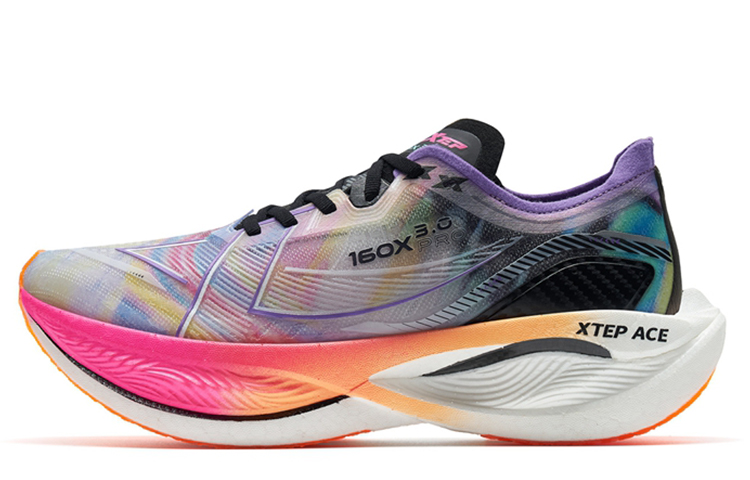 XTEP 160X 3.0 Pro Racing Fabric Cushioning Slip Resistant Abrasion Resistant Breathable Lightweight Rebound Low top