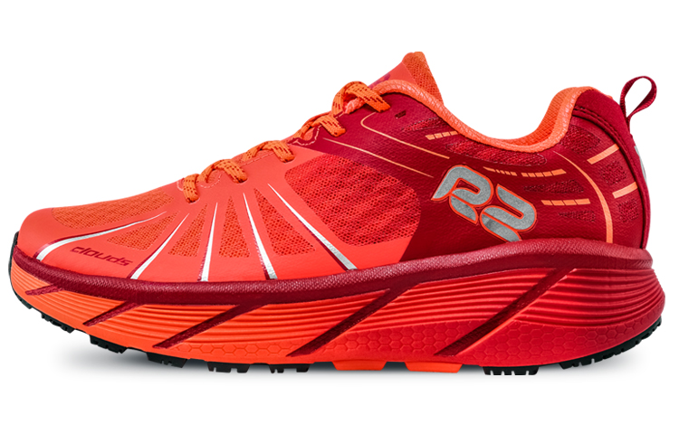 R2 REALRUN Low top Running Shoes Unisex Dark Red Bright Orange