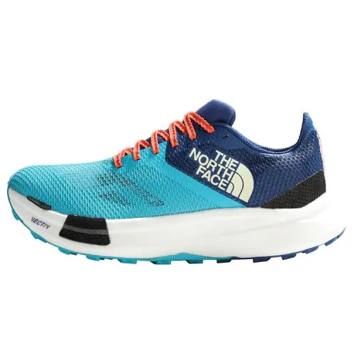 THE NORTH FACE Carbon Plate Cushioning Slip Resistant Breathable Low top Running Shoes Men's Blue