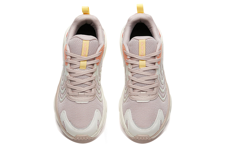 Anta Running Collection Breathable And Lightweight Low top Running Shoes Women’s Gray White Pink