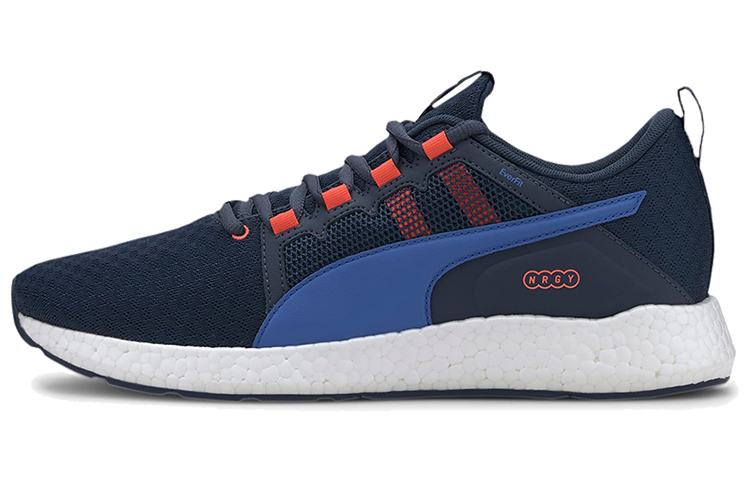 PUMA Nrgy Neko Turbo Fabric Cushioning Abrasion Resistant Lightweight Low top Casual Shoes Men's Blue Orange White