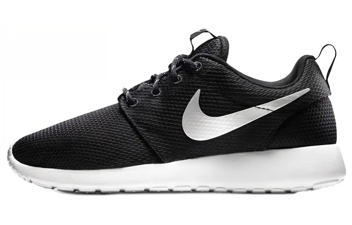 Nike Roshe One Black/Metallic Platinum White Women's