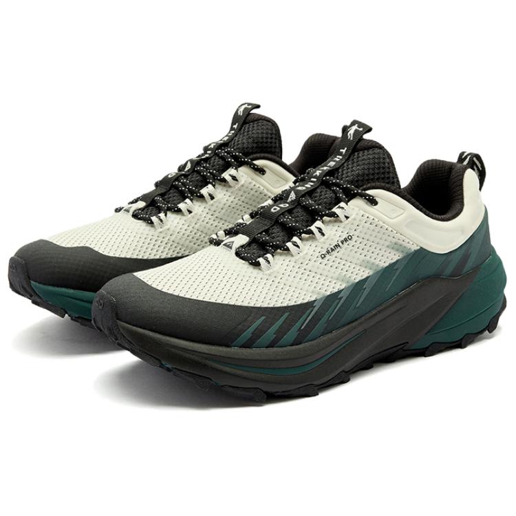 QIAODAN Cushioning Abrasion Resistant Breathable Low top Casual Running Shoes Men’s Beige Black