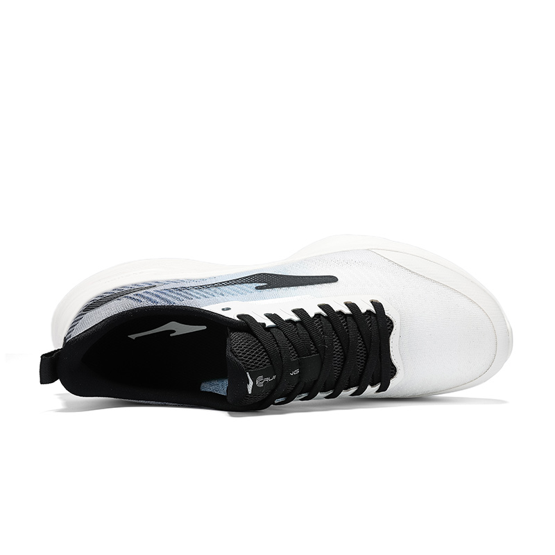 Erke Cushioning Breathable Lightweight Low top Casual Running Shoes Men’s Microcrystal White Summer Cicada Blue