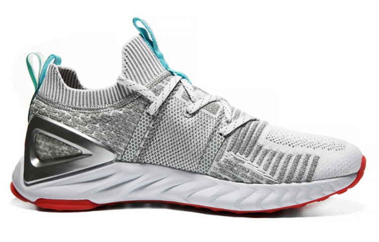RENMINRIBAO x PEAK Abrasion Resistant Breathable Low top Running Shoes Men’s White Gray