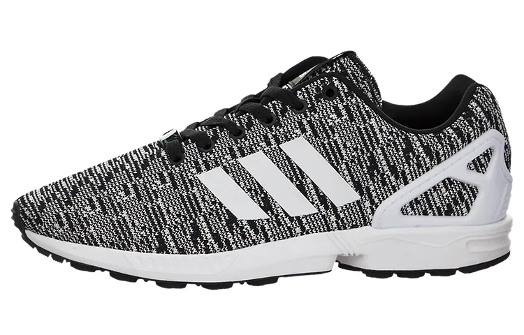 Adidas Originals ZX Flu Fabric Abrasion Resistant Breathable Low top Running Shoes Men's Black White