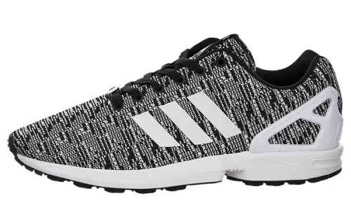 Adidas Originals ZX Flu Fabric Abrasion Resistant Breathable Low top Running Shoes Men's Black White