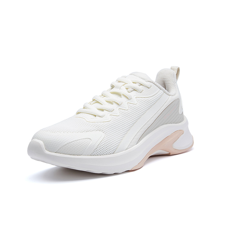 361° Cushioning Abrasion Resistant Breathable Slip Resistant Low top Running Shoes Women’s White Pink