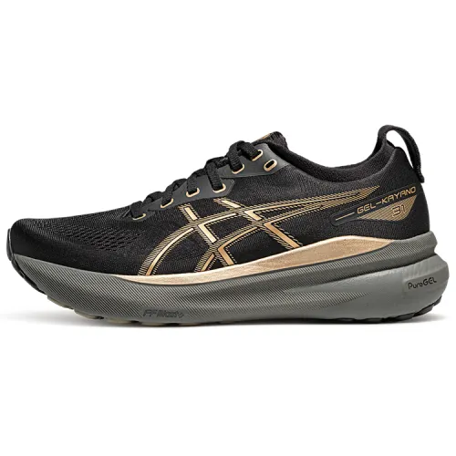 ASICS Gel Kayano 31 Abrasion Resistant Low top Running Shoes Men's Black Yellow