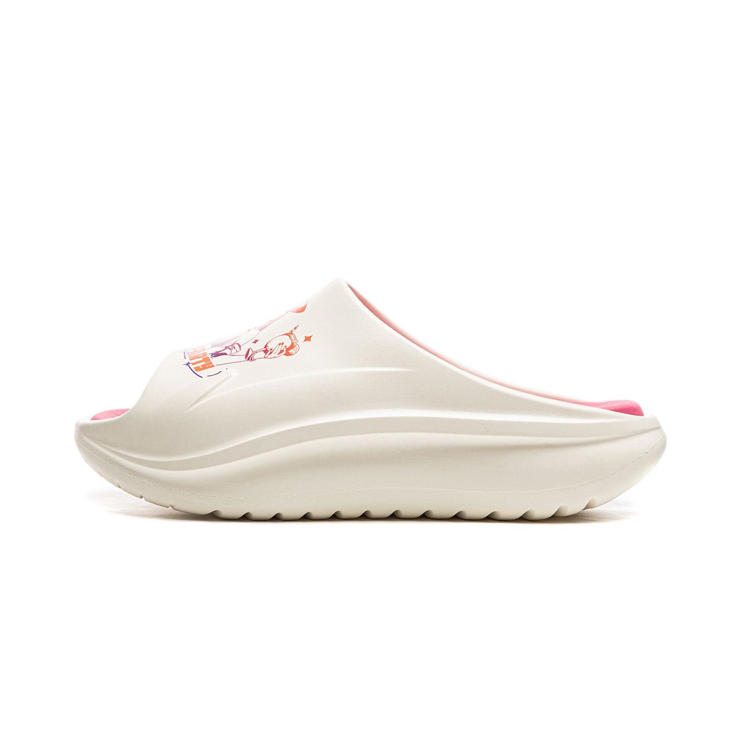 LOL x Li Ning Sports Life Collection Slip Resistant Odor Resistant Abrasion Resistant Slide Slippers Unisex Ecru