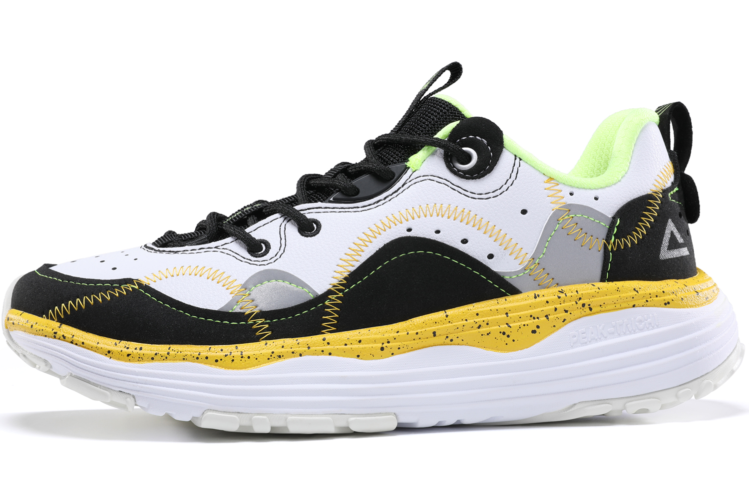 PEAK Breathable Lightweight Abrasion Resistant Coverage Slip Resistant Support Low top Running Shoes Men’s White Black