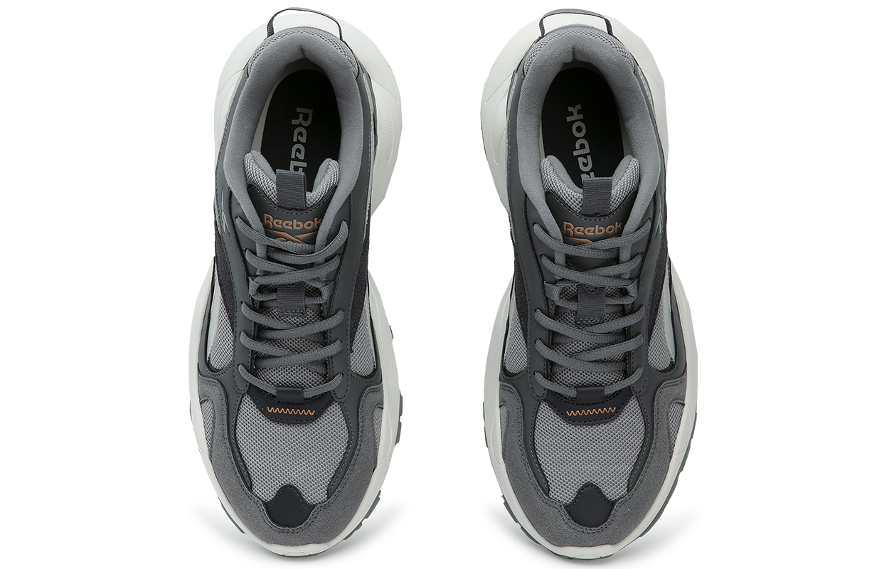 Reebok FLUFFI PUFF CN Abrasion Resistant Breathable Height Increasing Low top Running Shoes Unisex Gray
