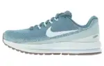 Nike Air Zoom Vomero 13 Leather Slip Resistant Abrasion Resistant Low top Air Cushion Running Shoes Women's Cyan